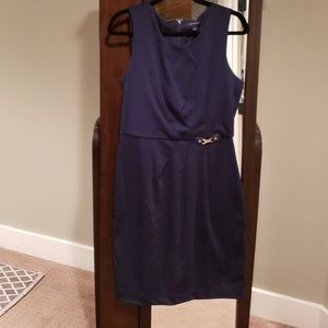Banana Republic Rouched Navy Dress